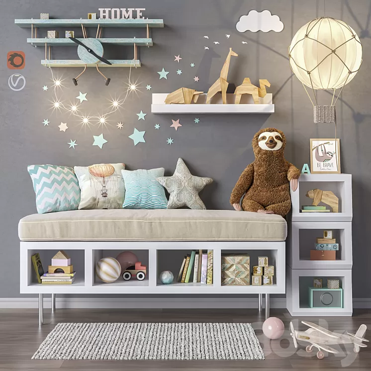 Toys and furniture set 32 3D Model