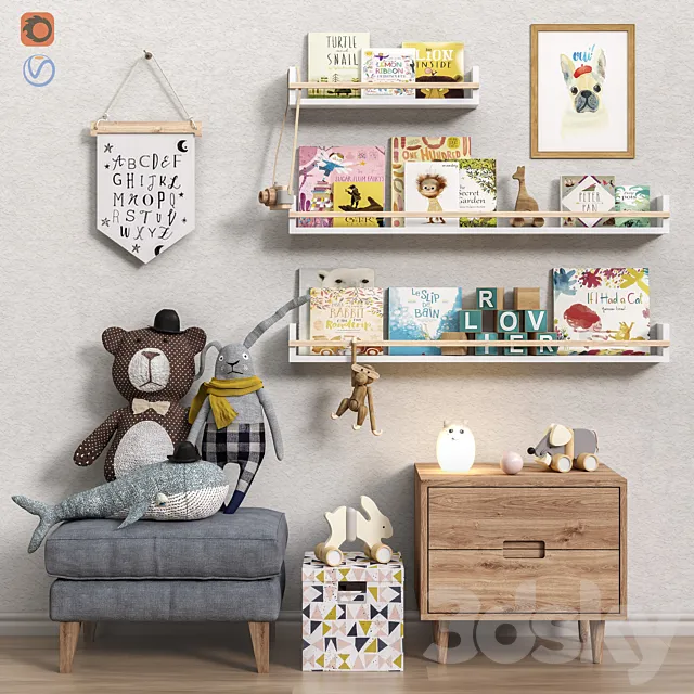 Toys and furniture set 35 3DModel