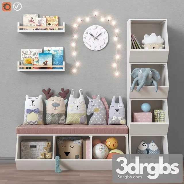 Toys and furniture set 36 3D Model Free