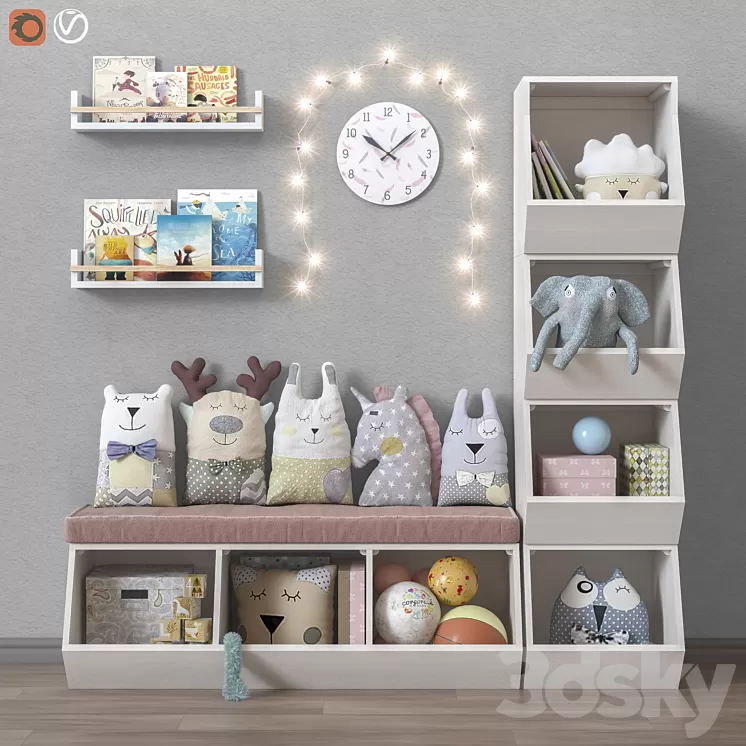 Toys and furniture set 36 3D Model