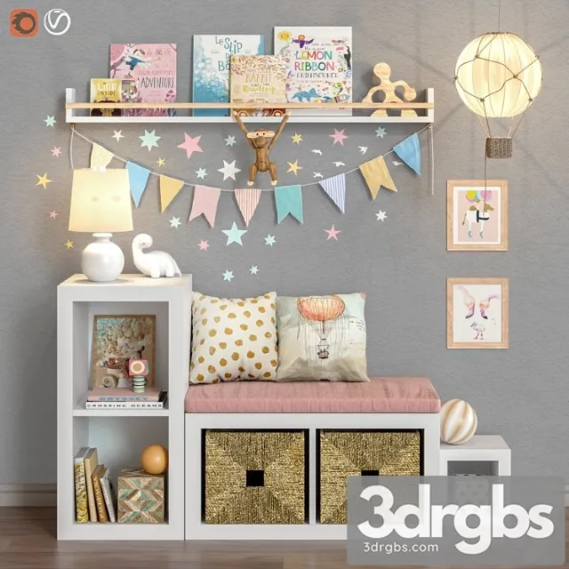 Toys and furniture set 38 3D Model Free