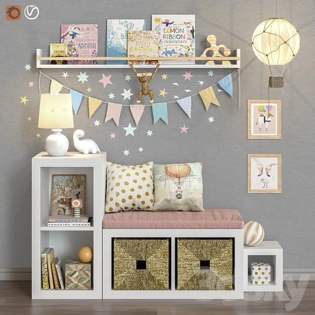 Toys and furniture set 38 3D Model