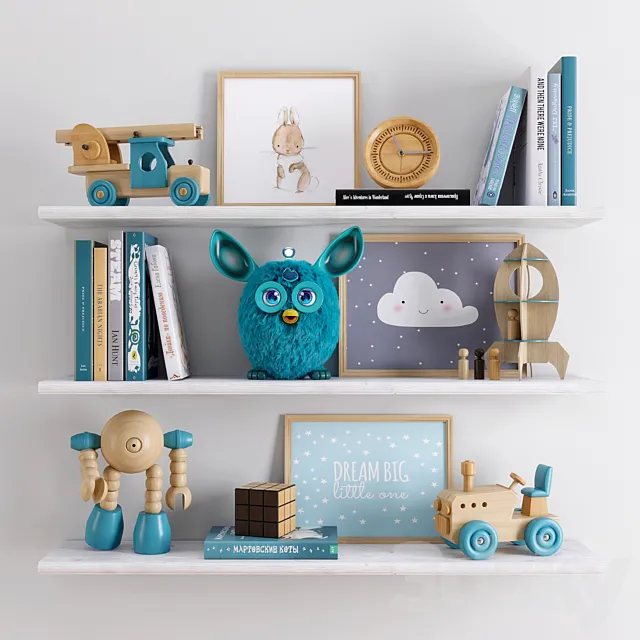 Toys and furniture set 3D Model