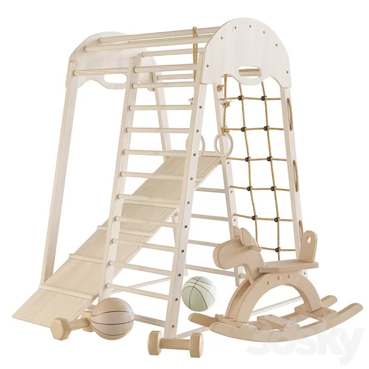 Toys and furniture set 3D Model