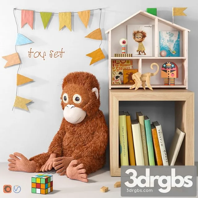 Toys and furniture set 45 3D Model Free