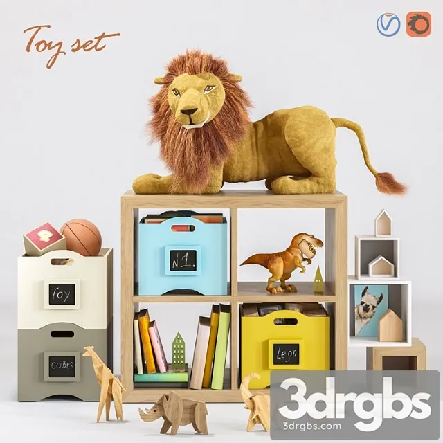 Toys and furniture set 46 3D Model Free