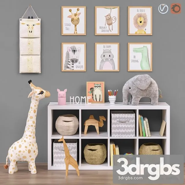 Toys And Furniture Set 47 3D Model Free