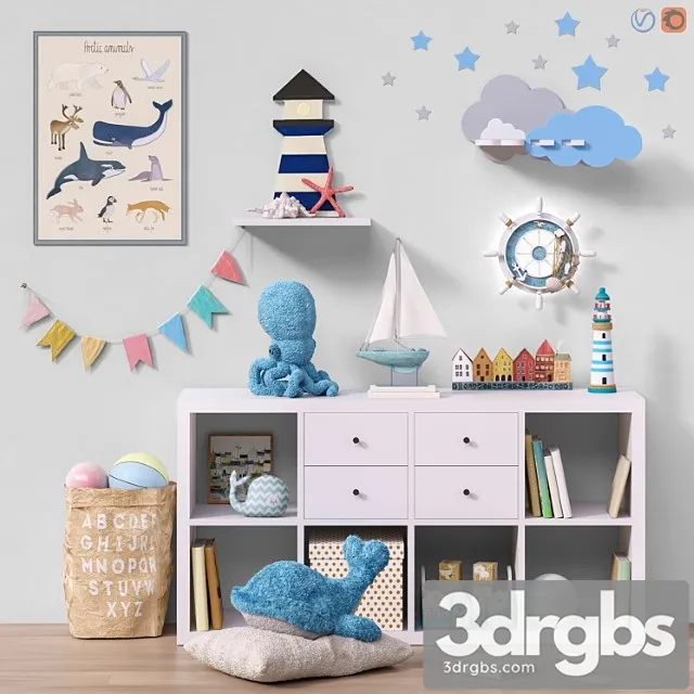 Toys and furniture set 48 3D Model Free