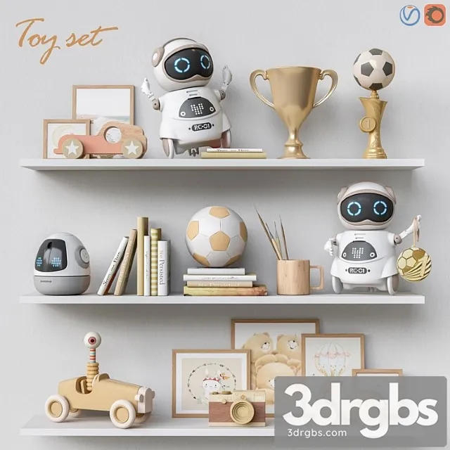 Toys and furniture set 62 3D Model Free