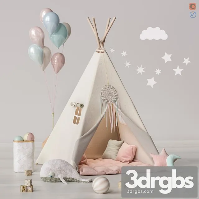 Toys and furniture set 65 3D Model Free