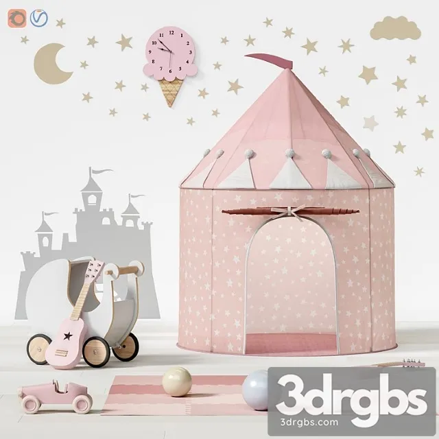 Toys and furniture set 69 3D Model Free