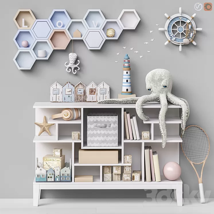 Toys and furniture set 71 (2 part) 3D Model