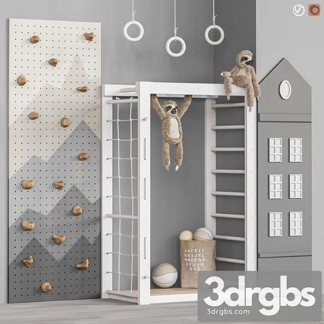 Toys and furniture set 81 3D Model Free