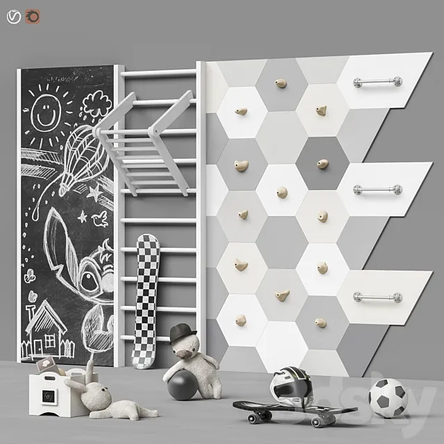 Toys and furniture set 91 3D Model