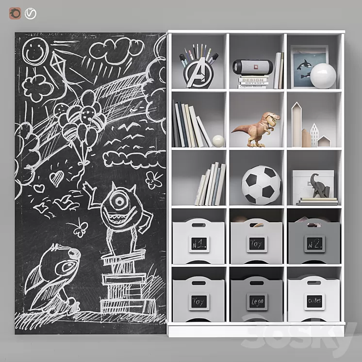 Toys and furniture set 94 3D Model