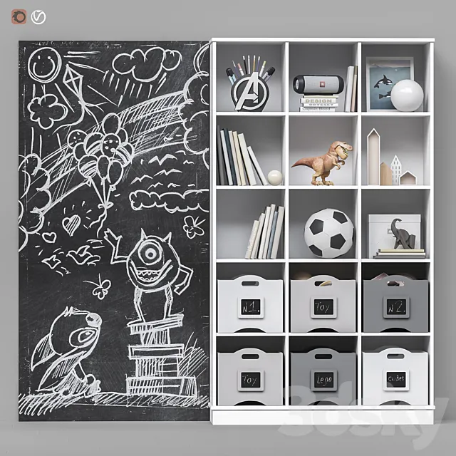 Toys and furniture set 94 3DModel