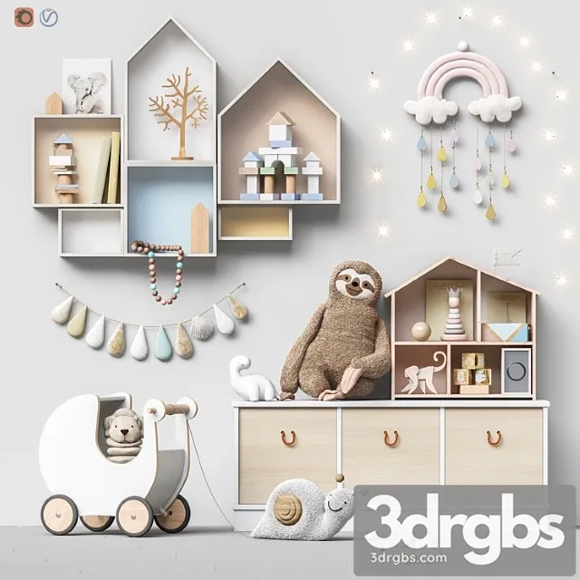 Toys and Furniture Set 95 3D Model Free
