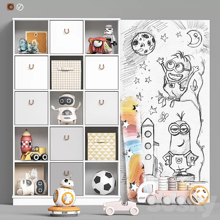 Toys and furniture set 98 3D Model