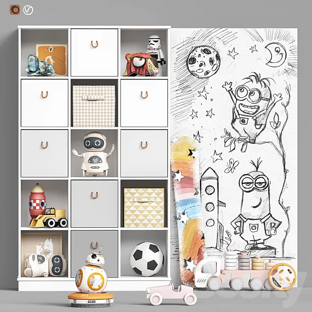 Toys and furniture set 98 3DModel