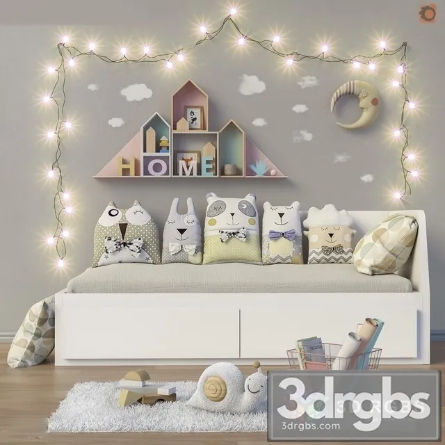 Toys Daybed Ikea Flekke Vary 3D Model Free