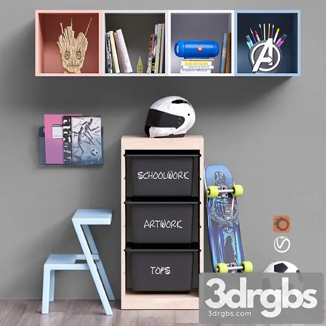 Toys Decor And Furniture For Childrens Room 49 3D Model Free