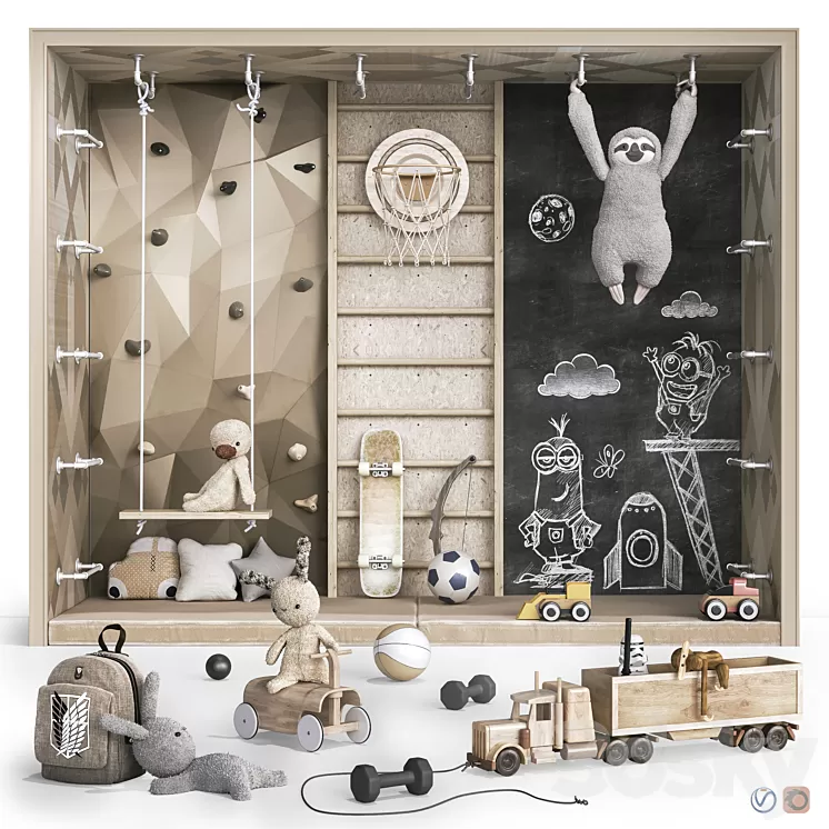 Toys  decor and furniture for nursery 124 3D Model Free