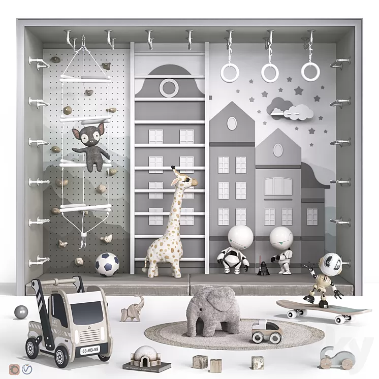 Toys  decor and furniture for nursery 125 3D Model Free