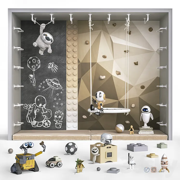 Toys  decor and furniture for nursery 127 3D Model Free