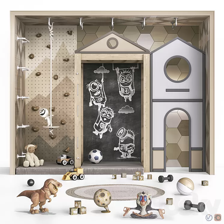 Toys  decor and furniture for nursery 129 3D Model Free