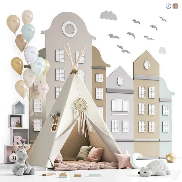 Toys  decor and furniture for nursery 132 3D Model