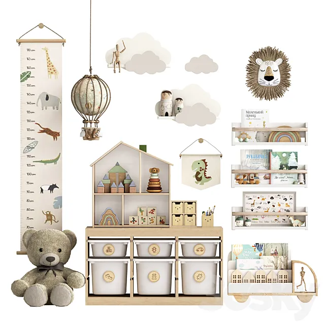 Toys decor and furniture for the children’s room 13 3D Model