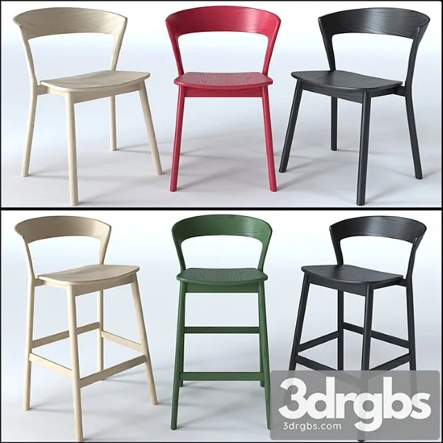 Traba Edith Cafe Chair And Bar Stool 3D Model Free