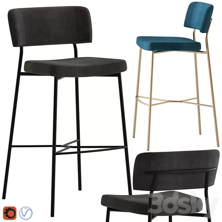 Traba stool marlen 3D Model