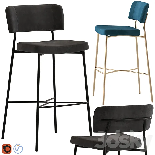 Traba stool marlen 3DModel