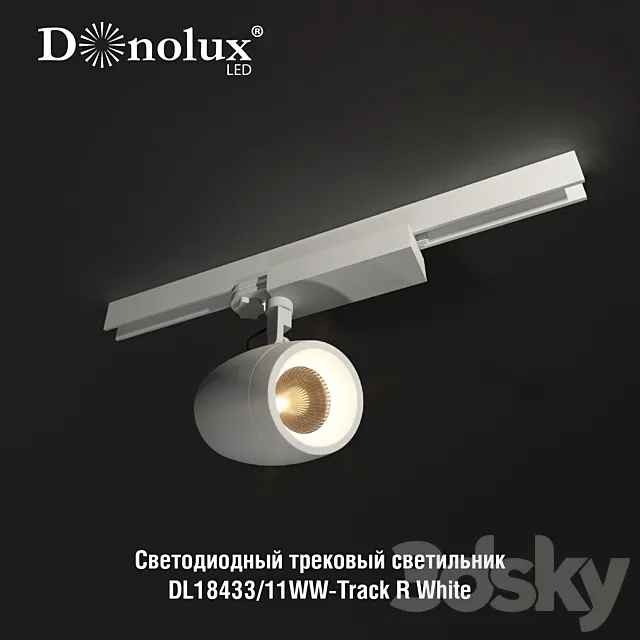Track lighting Donolux DL18433 _ 11WW-Track R White 3D Model