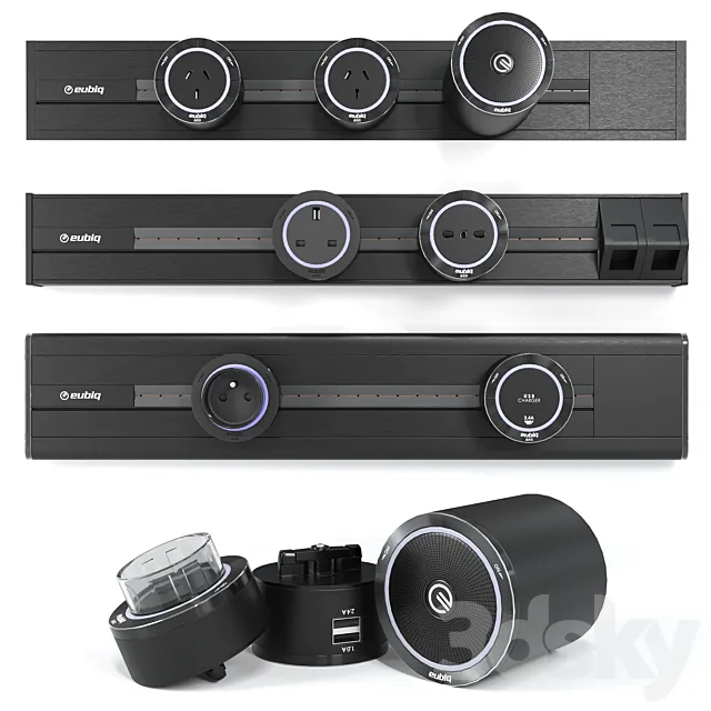 Track sockets EUBIQ 3D Model