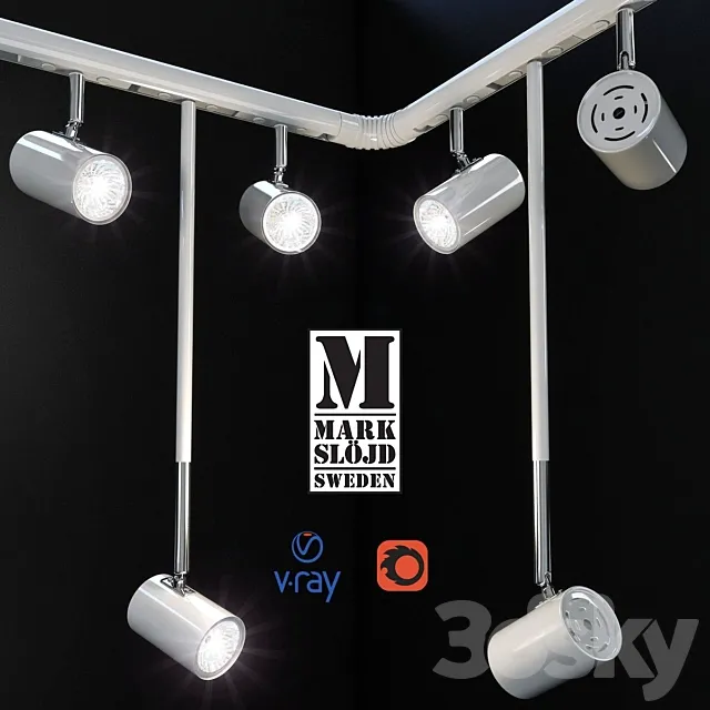 Track system of LED lamps model TRACK from comic MARKSLOJD Sweden. Free Download