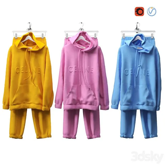Tracksuits Set 3D Model