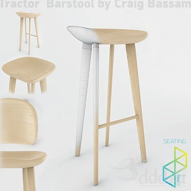 Tractor Barstool 3D Model