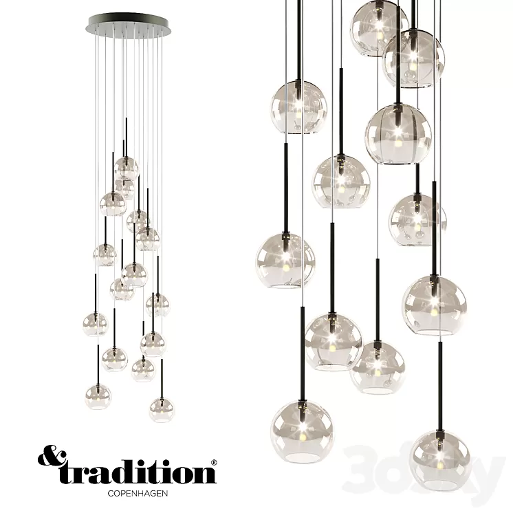 &Tradition Ice Chandelier 3D Model