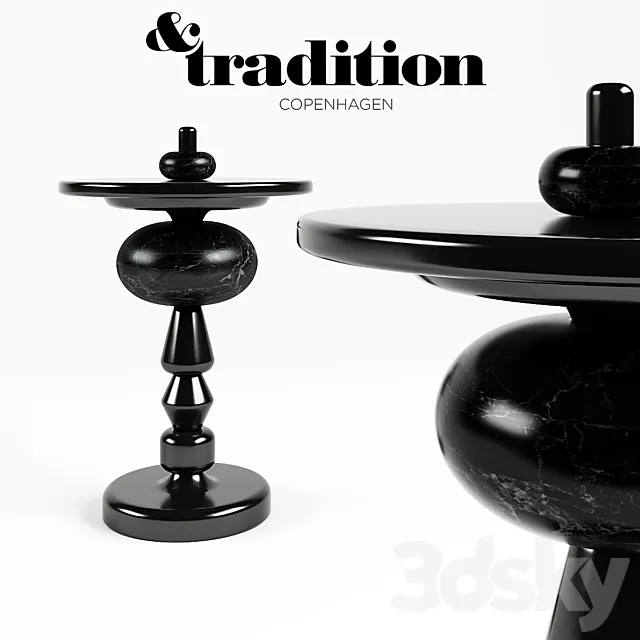 &Tradition Shuffle Table 3D Model
