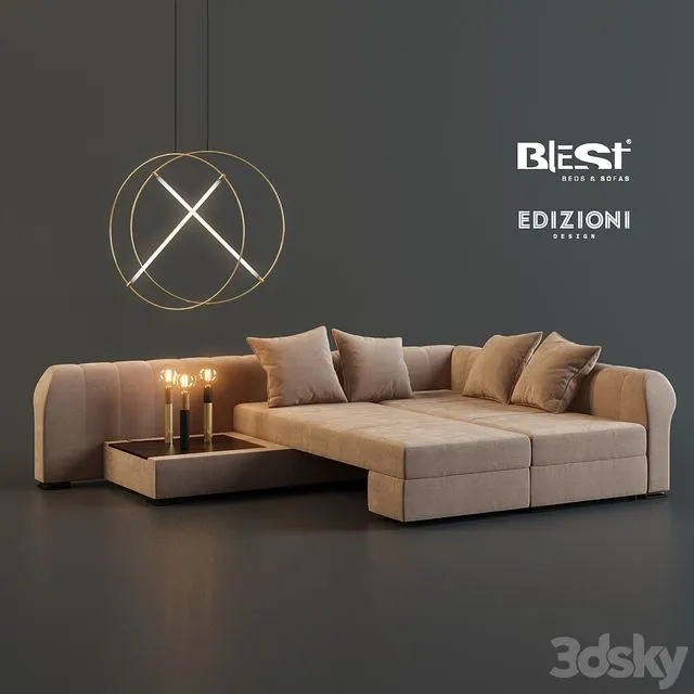 Tradition sofa with Edizioni design 3D Model