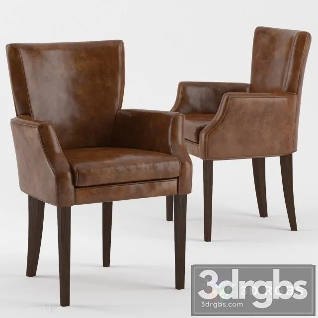 Traditional dining chair CHERTSEY CARVER 3D Model Free