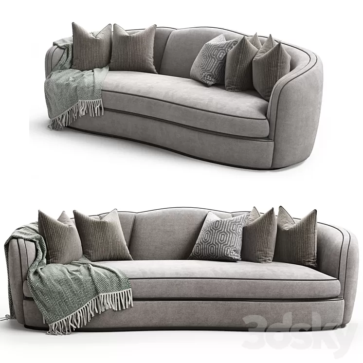 Traditional sofa_Munna_Josephine 3D Model