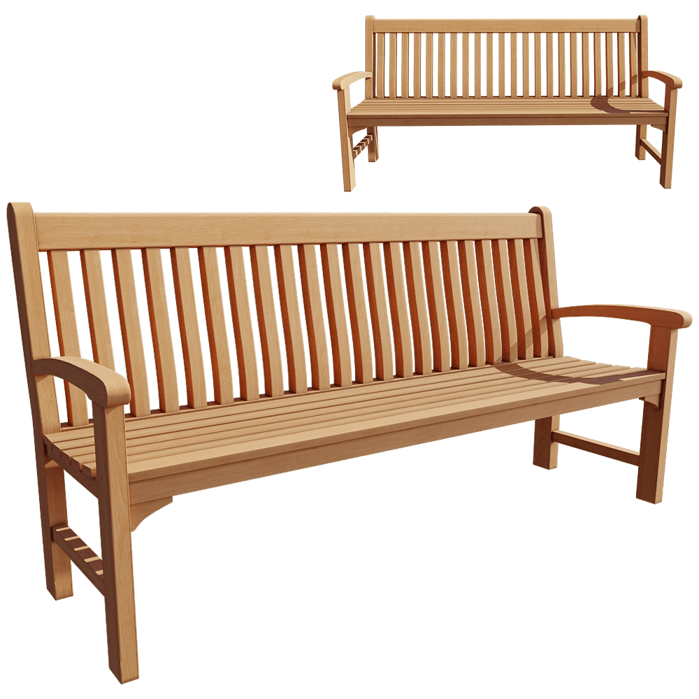 Traditional Teak - Bench Victoria 3D Model