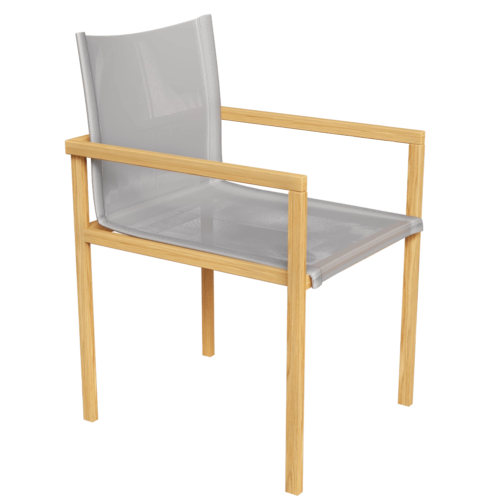 Traditional Teak - Chair Noah stacking 3D Model