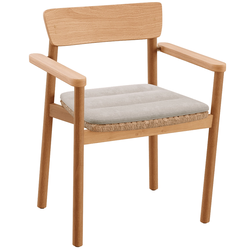 Traditional Teak - Dining chair Carmen 2 3D Model