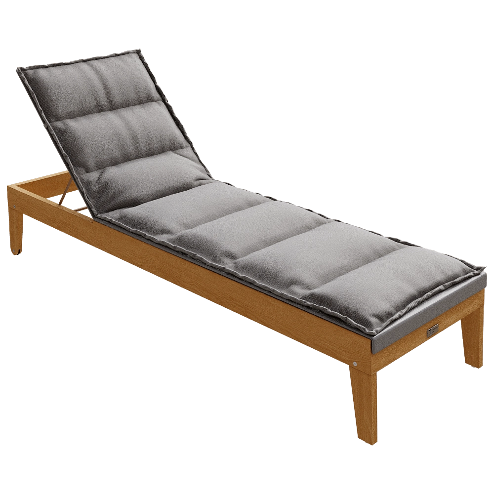 Traditional Teak - Sun lounger Noah 3D Model