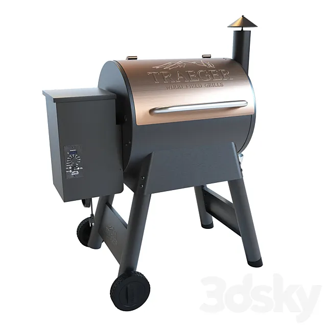 Traeger Outdoor Barbecue Grill - Pro Series 22 3D Model