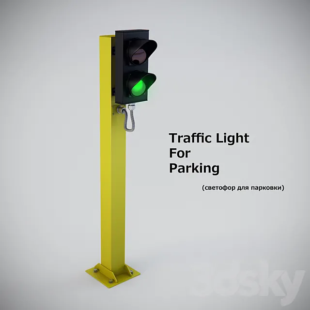 Traffic lights for parking 3D Model
